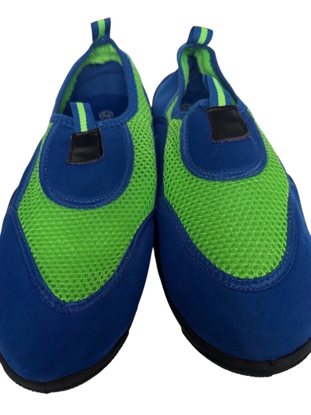 CHATTIES Unisex Blue Green Mesh Slip-On Aqua Water Shoes Slip-On Size 9-10